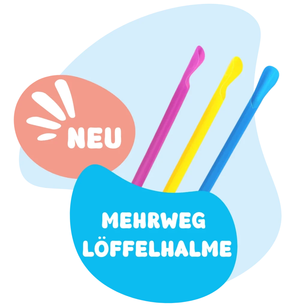 Mehrweg-Löffeltrinkhalme von MonsterSlush